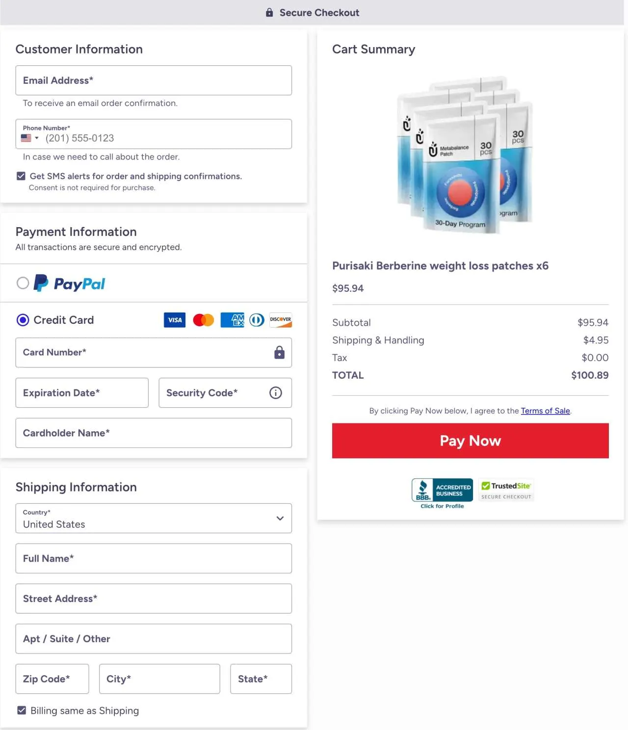 Purisaki Berberine Patch — Order Now